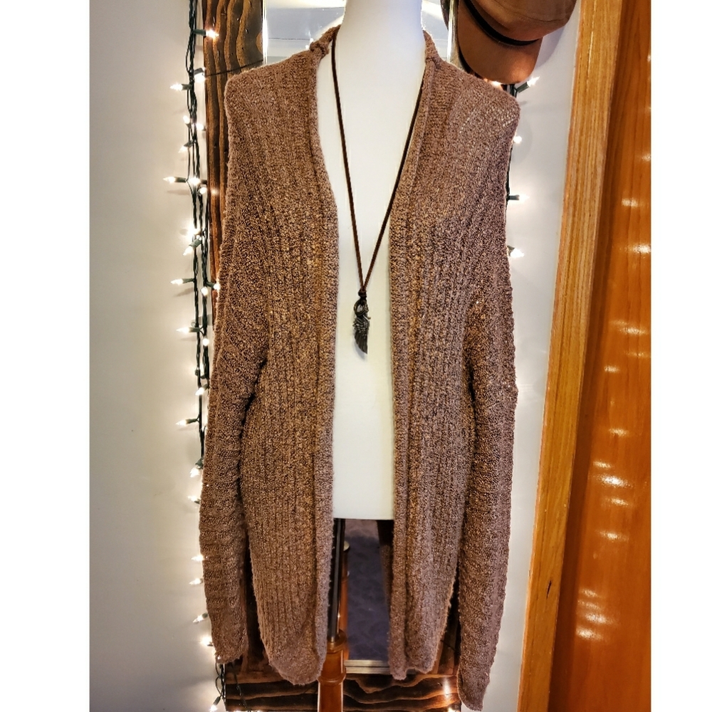 Brown knit cardigan size medium